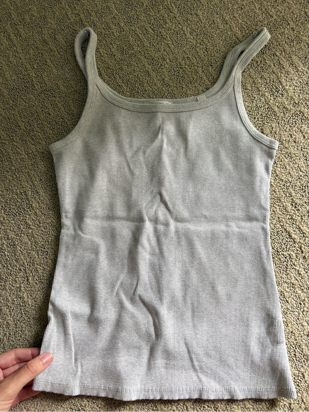 Buck Mason Gray Ribbed Tank Top